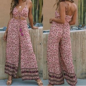 PRIORITY PRINTED CUTOUT JUMPSUIT VICI